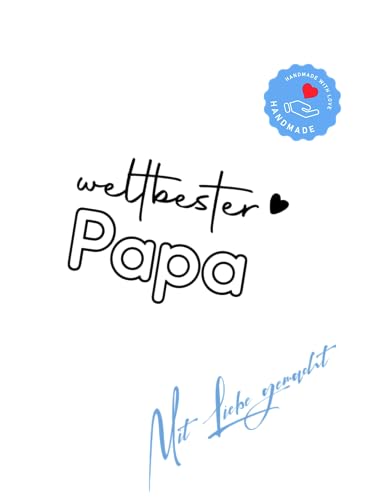 Stempel Motivstempel mit Text - weltbester Papa - Mit Herz von Stempeltraum