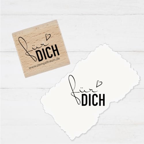 Textstempel - für DICH - Stempel Geschenk - DIY Stempel zum Basteln von Karten, Papier, Stoffen, Holz, Dekoration von Stempeltraum