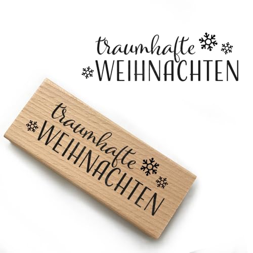 Stemplino® Weihnachtsstempel - Verschiedene Motive Weihnachten - Motivstempel aus Holz & Gummi zum Karten basteln, Weihnachten Stempel (PRO 21) von Stemplino