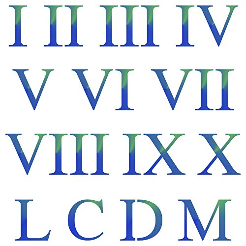 Stencil Company Römische Ziffern Schablone, 3,8 cm, wiederverwendbar, kleine römische Ziffern Stencil Company Römische Ziffern Schablone, 3,8 cm, wiederverwendbar, kleine römische Ziffern von Stencil Company