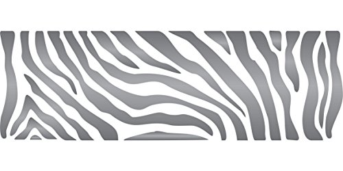 Stencil Company Zebra Streifen Schablone – 52 x 16,5 cm (L) – wiederverwendbare afrikanische Tiere Wildlife Border Schablonen zum Malen von Stencil Company