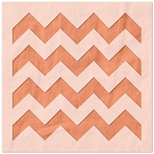 Stencil Stop Dicke Chevron-Muster-Schablone – wiederverwendbar für DIY-Projekte, Malen, Zeichnen, Basteln, 14 mm Mylar-Kunststoff (30,5 x 30,5 cm) von Stencil Stop