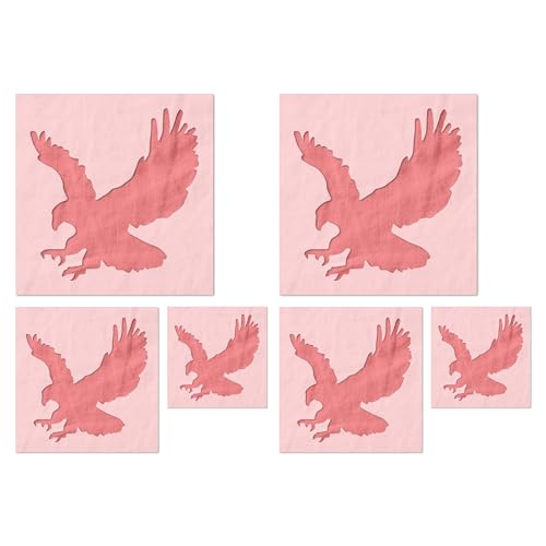 Stencil Stop Landing Eagle Schablone – wiederverwendbar für DIY-Projekte, Malen, Zeichnen, Basteln, 14 mm Mylar-Kunststoff (5,1 cm, 7,6 cm und 10,2 cm, je 2 Stück) von Stencil Stop