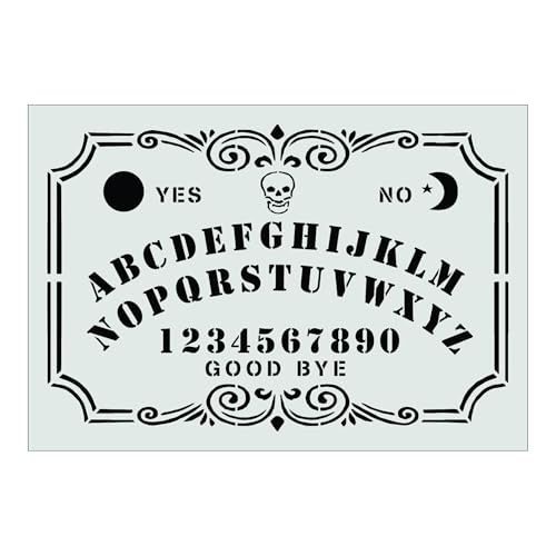 Stencil Stop Ouija Brettschablone – wiederverwendbar für DIY-Projekte, Malen, Zeichnen, Basteln, 14 mm Mylar-Kunststoff (61 x 40,6 cm) von Stencil Stop