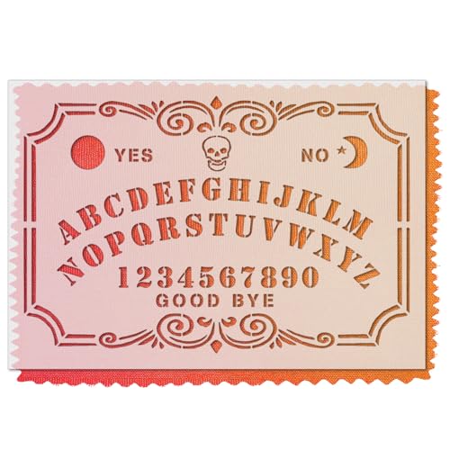 Stencil Stop Ouija Tafelschablone, 22,9 x 15,2 cm, wiederverwendbare Schablonen zum Malen auf Holz, Wänden, Stoff und Felsen, strapazierfähiger 14 mm Mylar-Kunststoff für Bastelarbeiten, Kunstprojekte von Stencil Stop