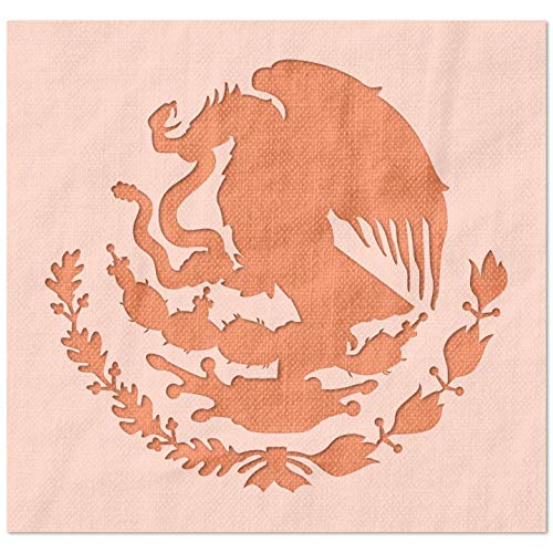 Stencil Stop Schablone mit mexikanischer Flagge, wiederverwendbar, für DIY-Projekte, Malen, Zeichnen, Basteln, 14 mm Mylar-Kunststoff (10,2 x 9,5 cm) von Stencil Stop