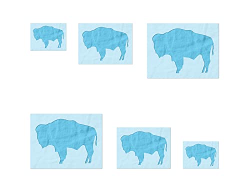 Stencil Stop Wyoming Buffalo Flaggen-Schablone – wiederverwendbar für DIY-Projekte, Malen, Zeichnen, Basteln, 14 mm Mylar-Kunststoff (6 Stück (5,1 cm, 7,6 cm und 10,2 cm, je 2 Stück) von Stencil Stop