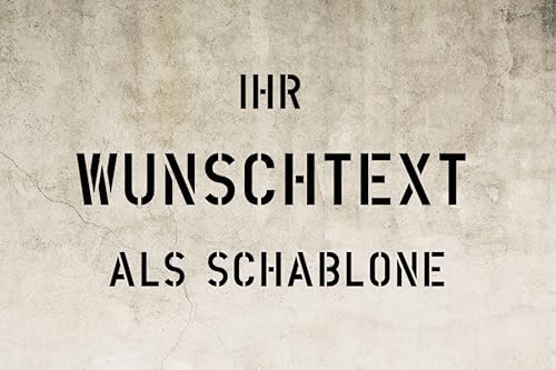 Signierschablone, Textschablone mit Wunschtext, ihr individueller Schriftzug als Schablone (Zeichenhöhe 100mm) von StencilBOY