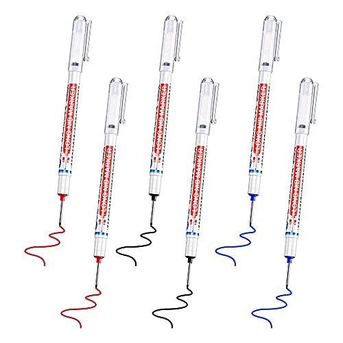 Steowsey 6 StüCke Kopf Loch Marker Multifunktions Langnasiger Marker Tiefes Bohrloch Carpenter Mark Wasserdicht Marker Stift Steowsey 6 StüCke Kopf Loch Marker Multifunktions Langnasiger Marker Tiefes Bohrloch Carpenter Mark Wasserdicht Marker Stift von Steowsey
