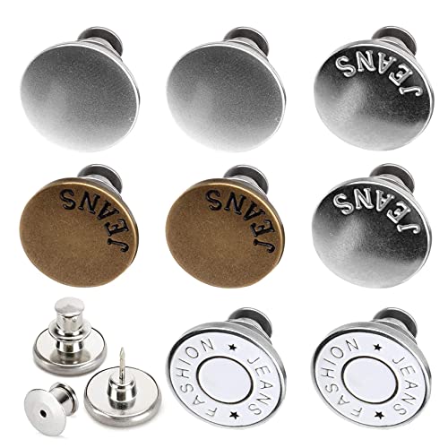 Steowsey 8 SäTze Button Pin Jeans, Nahtlose Passform, Abnehmbare Hosen Button Pins, Perfekte Passform Jeans KnöPfe Steowsey 8 SäTze Button Pin Jeans, Nahtlose Passform, Abnehmbare Hosen Button Pins, Perfekte Passform Jeans KnöPfe von Steowsey