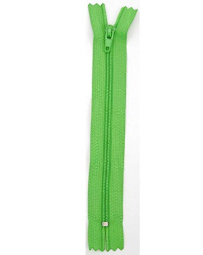 Stephanoise Reißverschluß, Kunststoff, hellgrün, Kleider, Zipper, nähen, Spiral, 1 Stück (55cm) von Stephanoise
