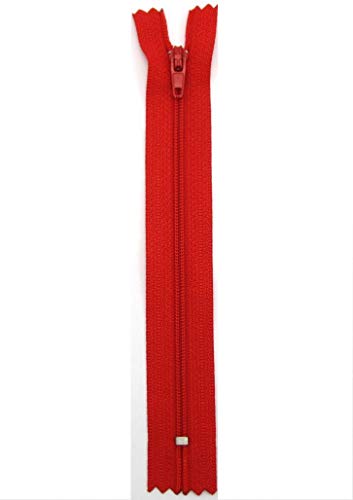 Stephanoise Reißverschluß, Kunststoff, rot, Kleider, Zipper, nähen, Spiral, 1 Stück (10cm) von Stephanoise