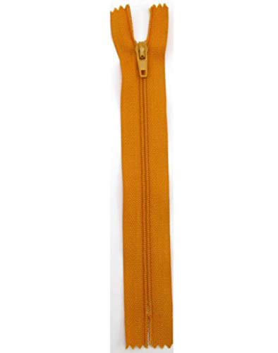 Stephanoise Reißverschluß, Kunststoff, weizen-gelb, Kleider, Zipper, nähen, Spiral, 1 Stück (50cm) von Stephanoise