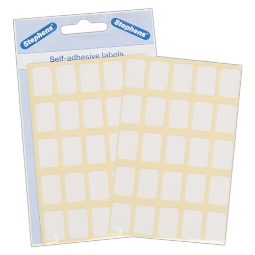 Stephens Selbstklebende Klebeetiketten Weiß Farbige Aufkleber 12x18, idealer Aufkleber für Belohnungstabelle, Verpacken, Beschriften, Organisieren, Verschönern von Oberflächen einschließlich Papier, von Stephens