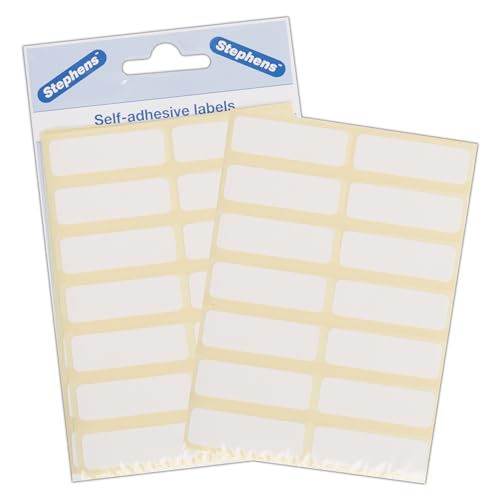 Stephens Selbstklebende Klebeetiketten Weiß Farbige Aufkleber 12x38, Ideale Aufkleber für Belohnungstabelle, Verpackung, Beschriften, Organisieren, Verschönern von Oberflächen einschließlich Papier, von Stephens