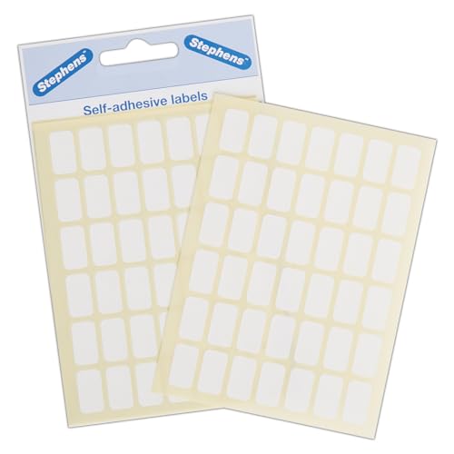 Stephens Selbstklebende Klebeetiketten Weiß Farbige Aufkleber 9x16, Ideale Aufkleber für Belohnungstabelle, Verpackung, Beschriften, Organisieren, Verschönern von Oberflächen einschließlich Papier, von Stephens