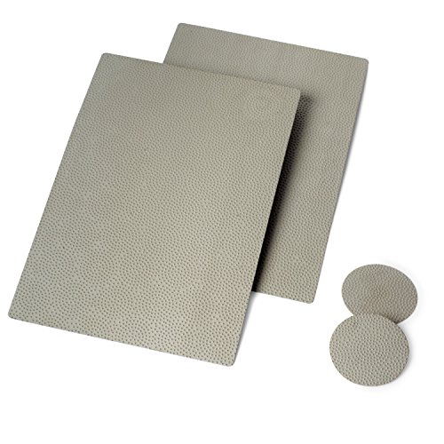 StewMac Sharkskin Abrasive Combo Set mit 2 rechteckigen Blättern (10,2 x 7 cm) und 2 runden Blättern (2,5 cm) von StewMac