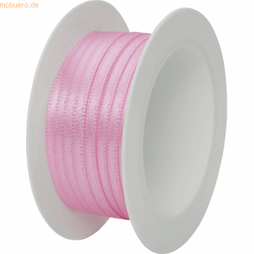 12 x Stewo Geschenkband Satin Spule 3mmx5m rosa hell von Stewo