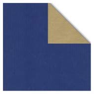 Geschenkpapier Rolle 50cm 50Meter 2-seitig blau/gold von Stewo