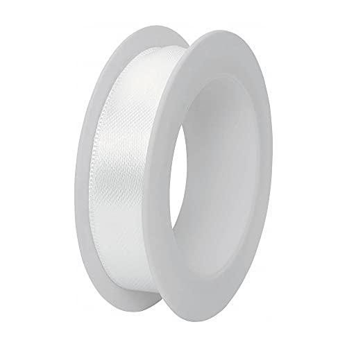 STEWO Satinband Geschenkband, 15mm x 3m, weiss, hochwertiges Seidenband Hochzeitsband Dekoband Schleifenband zum Verpacken, Dekorieren und Basteln von Stewo