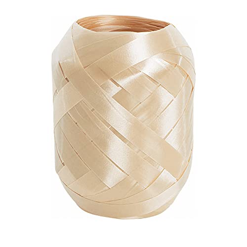 Stewo Geschenkband Poly 10mm x 30m, beige hell, Schleifenband Kräuselband zum Geschenke verpacken, brillante Farben von Stewo