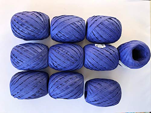 Stewo Raffia Bast Geschenkband 30m Knäul XXL 7mm, Color:blau von Stewo