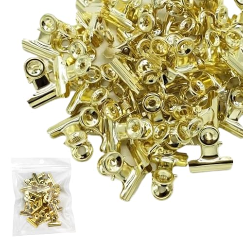 Binderclips 30pcs 0,9 Goldpapier-Clips Metallfoto-Clips mit starken Grip-Plattier-Mehrzweck-Clips für Zuhause, Küche, Schule, Büro, Party von Stibzeup