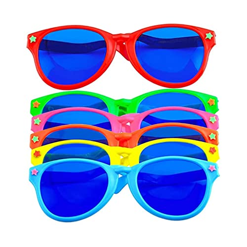 Stibzeup Partygläser, 6pcs große farbenfrohe Sonnenbrille..Lustige Foto Requisiten Kostüm Party Supplies Weihnachtsdekor für Heimparty von Stibzeup