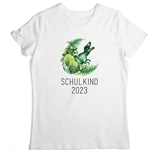 Bügelbild Schulkindshirt - Dinodschungel - Aufbügelbild Kinder von Stick & Style