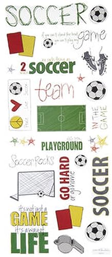 Fußball-Doodle-Aufkleber für Journaling, Scrapbooking, Kartenherstellung, Kunst und Handwerk – 25 Stück von Stickabilities