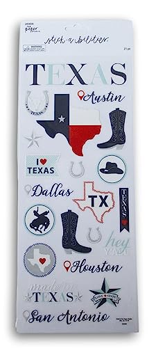 Texas-Aufkleber für Bastelarbeiten, Scrapbooking, Fotoalben, Dekoration, 21 Stück von Stickabilities