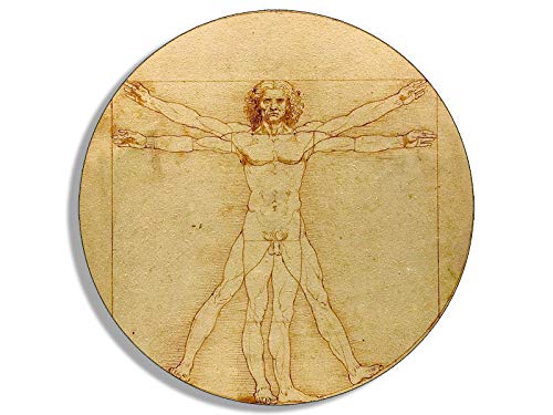 Sticker-Designs 10cm! Klebe-Folie Wetterfest Made-IN-Germany da Vinci Vitruvian Drawing Renaissance Art UV&Waschanlagenfest Auto-Aufkleber Profi-Qualität! F1437 von Sticker-Designs