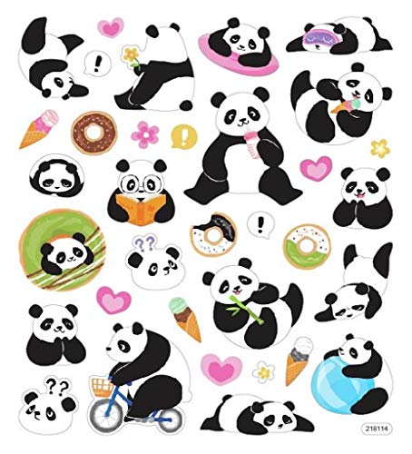 Sticker King SK-4565 Mehrfarbige STKRS, Verspielte Pandas, Einheitsgröße von Sticker King