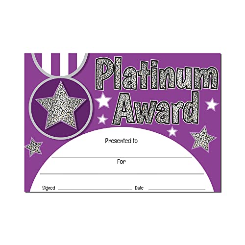 Sticker Solutions DMC14253 Platinum Award Sparkling Certificate von SuperStickers