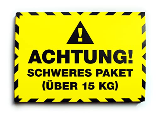 1000 Stück "Achtung! schweres Paket über 15kg" Profi-Etiketten für Amazon FBA Versandrichtlinie 10,5x7,4cm Aufkleber! von Sticker Ticker