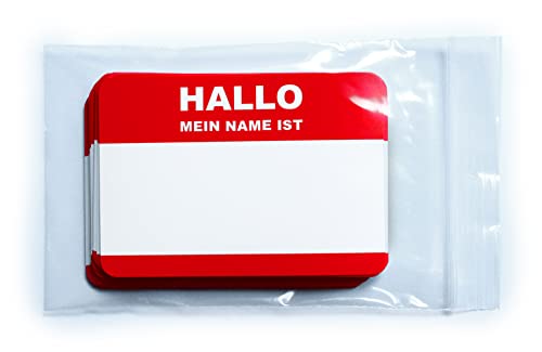 HALLO mein Name ist... 500 Stück Stickerpack! 10,5 x 7,4cm Namenschilder Aufkleber von Sticker Ticker