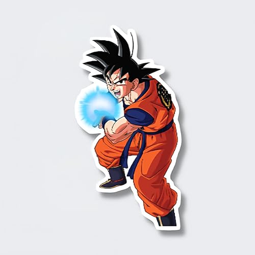 Dragon Ball Son Goku Kamehame Ha Sticker, Aufkleber, Doppelpack, mehrere Größen (15 cm breite) (10 cm breite) von StickerGreen