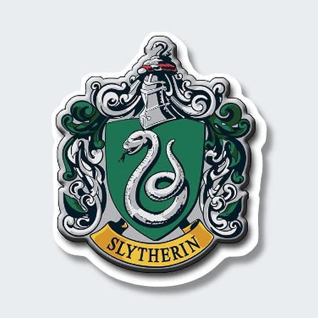 Harry Potter Slytherin Wappen Sticker, Aufkleber, Doppelpack, mehrere Größen (45 cm breite) (15 cm breite) von StickerGreen