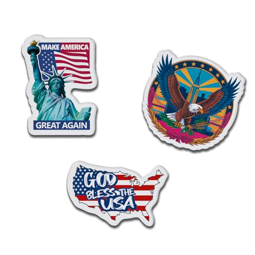 Stickerblend Patriotische USA-Flaggen-Patches – lustige & ästhetische Applikationen für Rucksäcke, T-Shirts & Accessoires von Stickerblend