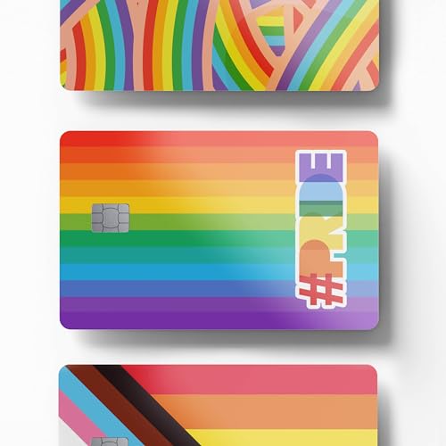 3 x Pride Original Design Kreditkartenaufkleber zur Verwendung als Kreditkarten-Skin - Debitkarten-Aufkleber zur Verwendung als Debitkarten-Skin - Kartenaufkleber für EC-Karten - Debitkartenhülle von Stickers4