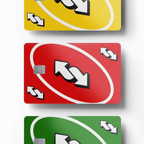 3 x Umkehrkarte EC Karten Sticker in Rot/Grün/Gelb - Kreditkartenaufkleber zur Verwendung als Kreditkarten-Skin - Debitkarten-Aufkleber - Giro Karten Aufkleber -Credit Card Sticker von Stickers4