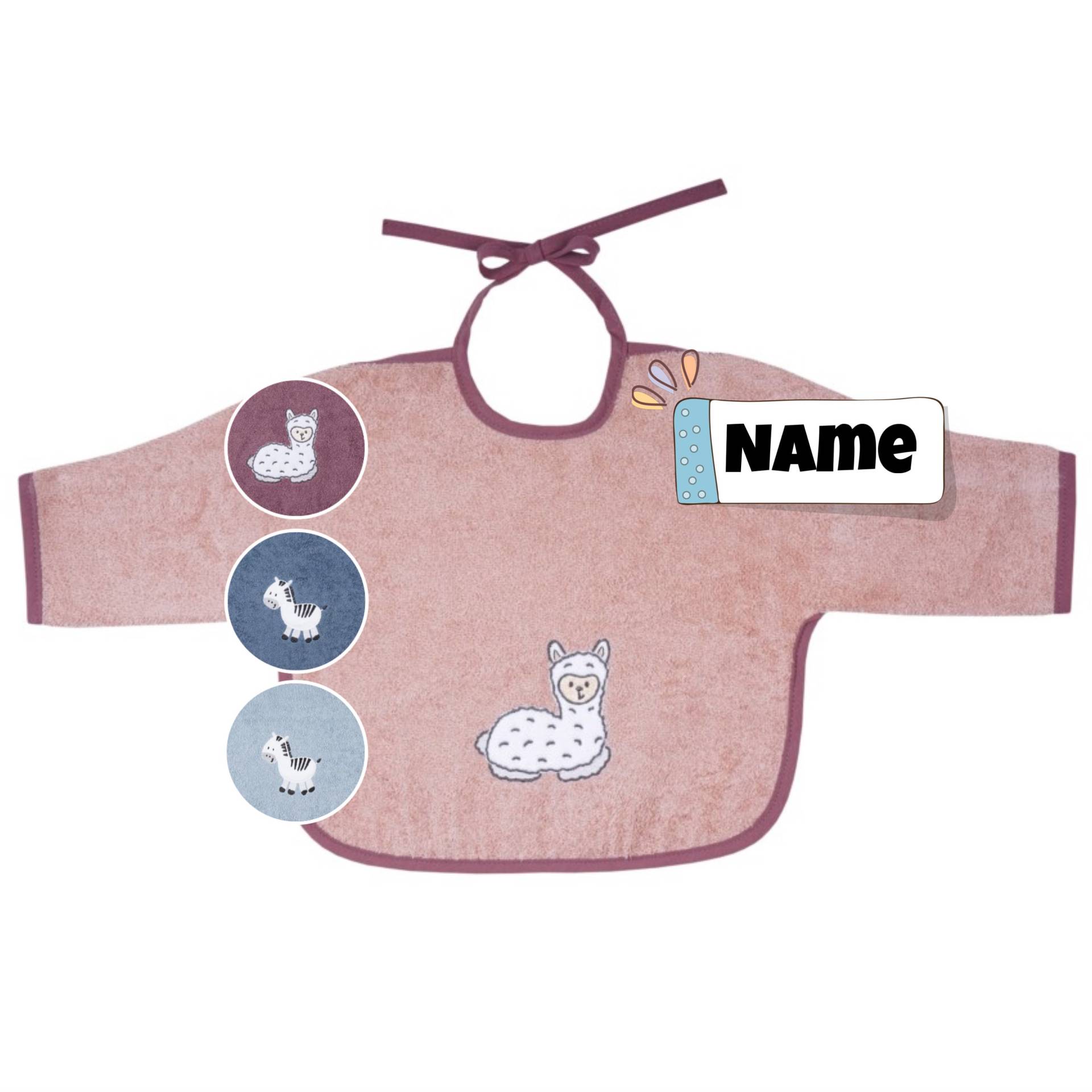 Lätzchen Mit Namen Bestickt | Latz Name 100% Baumwolle Personalisiert Ärmel Baby Babylätzchen Babylatz Geburt Idee von SticklingDE