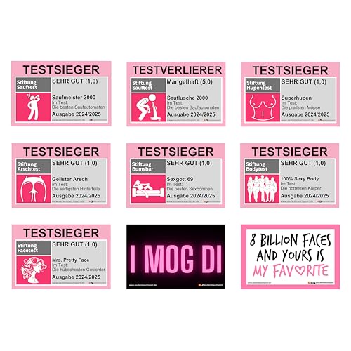 100x Pinke Version Testsieger Malle Sticker Set/Malle Aufkleber Set/Festival Sticker/Party Sticker/Sauf Sticker/Mallorca von StickyMemes030