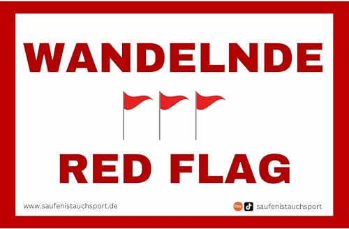 50x Wandelnde Red Flag Sticker/Malle Aufkleber/Festival Sticker/Party Sticker/Sauf Sticker/Party/Flirten/Bier Sticker/Sauf Sticker/Saufen/Flirt Sticker (50) von StickyMemes030