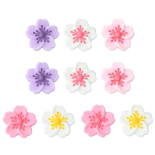 Stiesy 10 Stück Kirschblüten-Silikonperlen, gemischte Farben, Blumen, Blumen, Silikon, Abstandshalter, Bastelperlen, Großpackung für Schmuckherstellung, DIY, Schlüsselanhänger, Perlenstifte Stiesy 10 Stück Kirschblüten-Silikonperlen, gemischte Farben, Blumen, Blumen, Silikon, Abstandshalter, Bastelperlen, Großpackung für Schmuckherstellung, DIY, Schlüsselanhänger, Perlenstifte von Stiesy