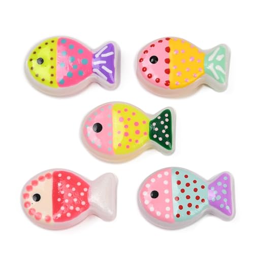 Stiesy 20 Stück bunte Fischperlen mit Emaille, gemischte Farben, Glasperlen, Großpackung für Sommer, Armband, Halskette, Handwerk, Schmuckherstellung, Bastelarbeiten, Perlenstickerei Stiesy 20 Stück bunte Fischperlen mit Emaille, gemischte Farben, Glasperlen, Großpackung für Sommer, Armband, Halskette, Handwerk, Schmuckherstellung, Bastelarbeiten, Perlenstickerei von Stiesy