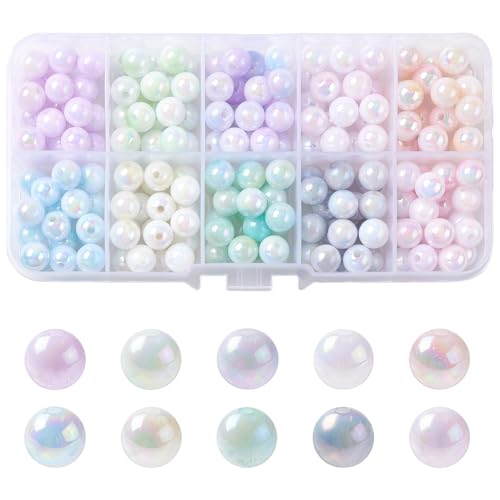 Stiesy 250 Stück 10 Farben Runde Perlen 8 mm Farbverlauf Acryl Perlen Ball Spacer Lose Perlen Set für DIY Handwerk Armbänder Halskette Schmuck Herstellung Stiesy 250 Stück 10 Farben Runde Perlen 8 mm Farbverlauf Acryl Perlen Ball Spacer Lose Perlen Set für DIY Handwerk Armbänder Halskette Schmuck Herstellung von Stiesy