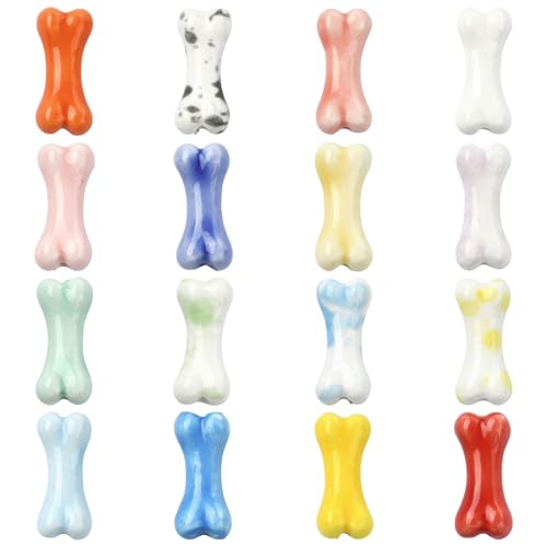 Stiesy 32 handgefertigte Knochenporzellan-Perlen, 16 verschiedene Farben, Keramikperlen mit 2 mm Loch, für Armbänder, Halsketten, Bastelarbeiten, Schmuckherstellung Stiesy 32 handgefertigte Knochenporzellan-Perlen, 16 verschiedene Farben, Keramikperlen mit 2 mm Loch, für Armbänder, Halsketten, Bastelarbeiten, Schmuckherstellung von Stiesy