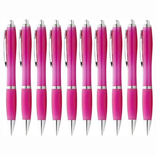 StillRich® ergonomisches hochwertiges Kugelschreiber Set | 250 Stück | Farbe pink | einfaches & weiches Schreiben | blauschreibender Kugelschreiber in verschiedenen Farben von StillRich