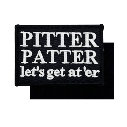 3 '' Pitter Patter Let's Get at'er bestickter Klettverschluss Patch von Stitch-Witch